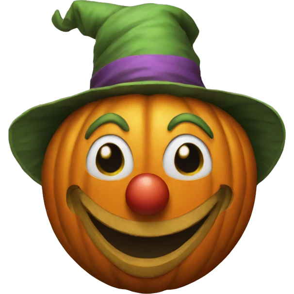 Pumpkin clown  emoji