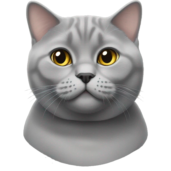 Grey british shorthair emoji
