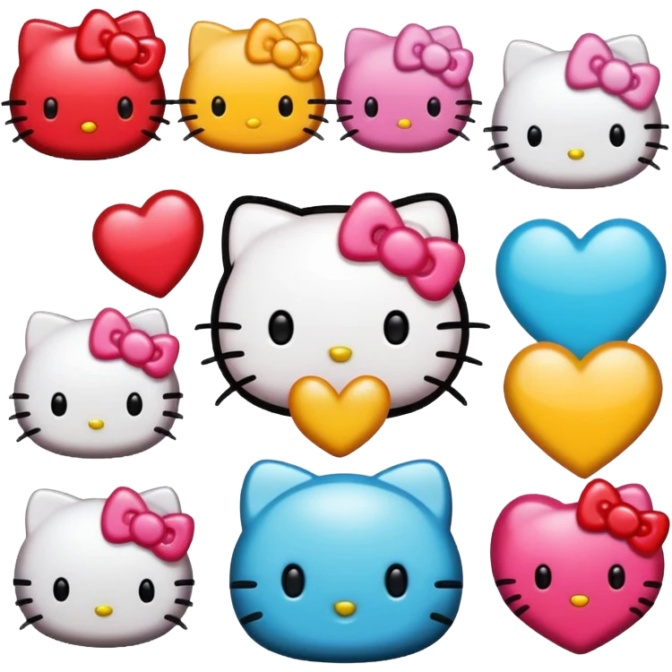 Hello Kitty stickers emoji