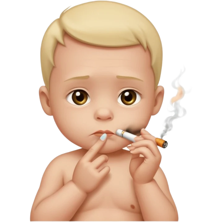 Baby smoking a cigarette emoji
