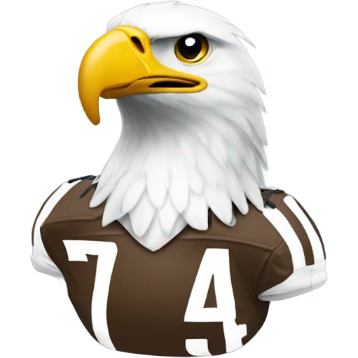Eagle wearing a football helmet emoji