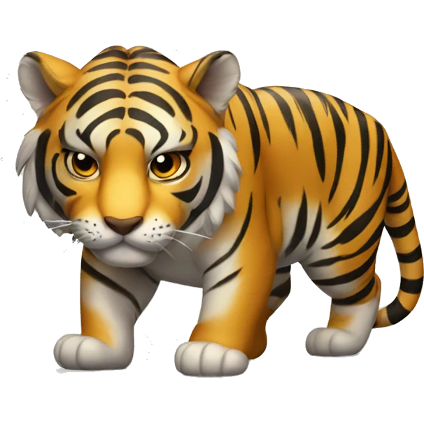 Tigre avec une pancarte Good game emoji