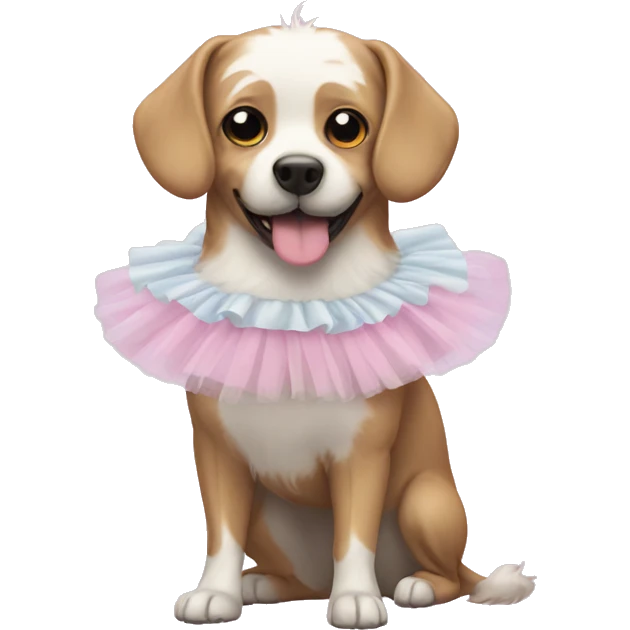 Dog with tutu  emoji