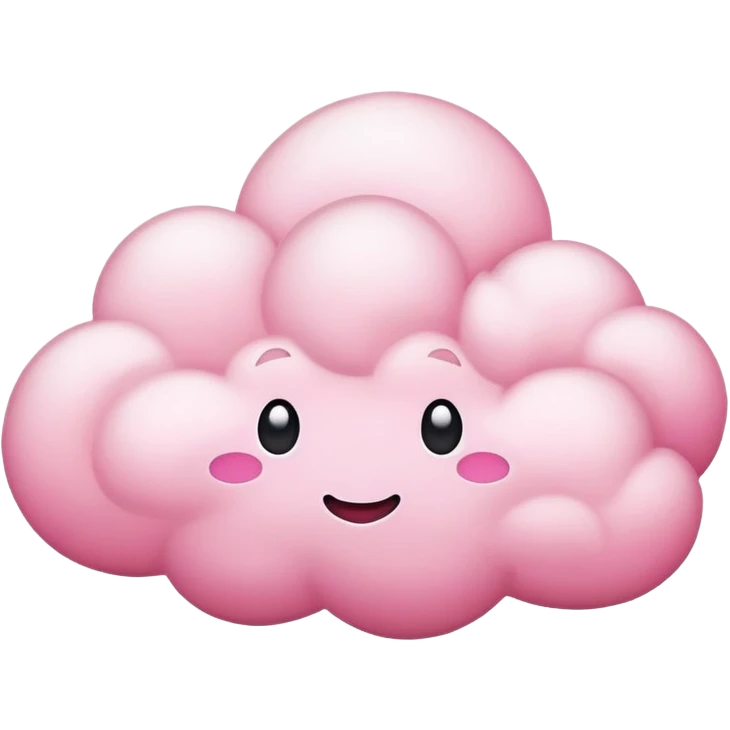Pink walking cloud emoji