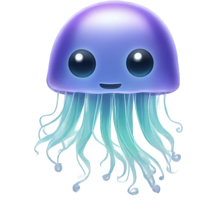 Eye lashes on a jellyfish emoji