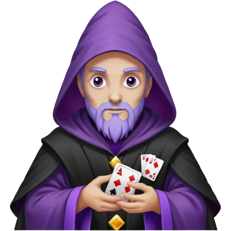 black purple wizard gambling emoji