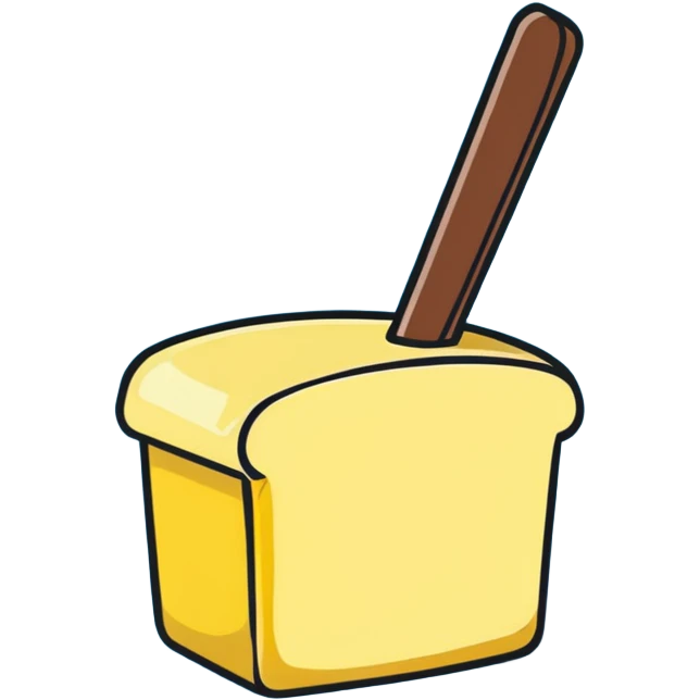 a stick of yellow butter emoji