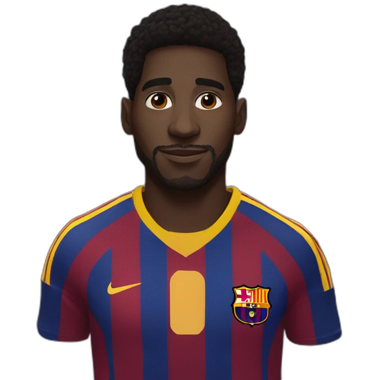 Realistic-black-skin-Messi emoji