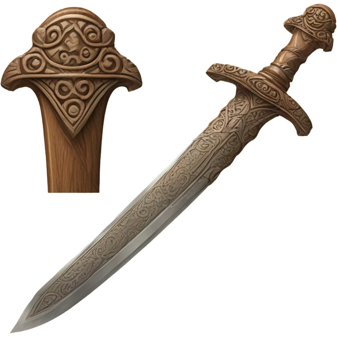 Ornate Wooden sword emoji