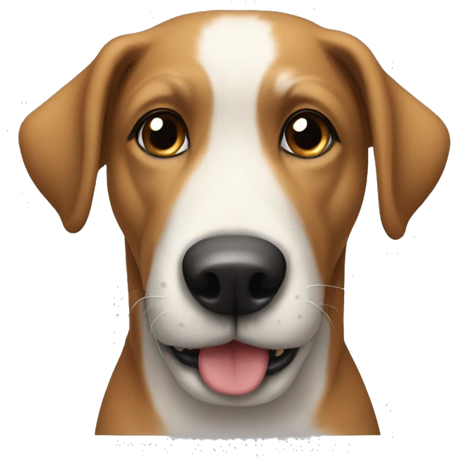 Un perro comienopan emoji