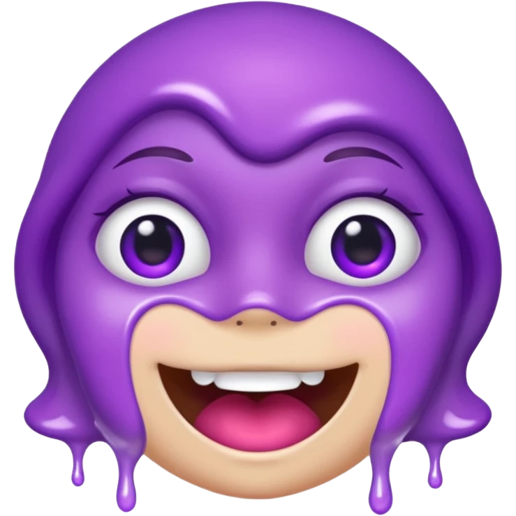 Lustful purple goo face for  emoji