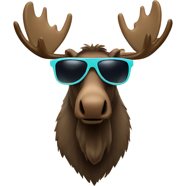 Moose with sunglasses emoji