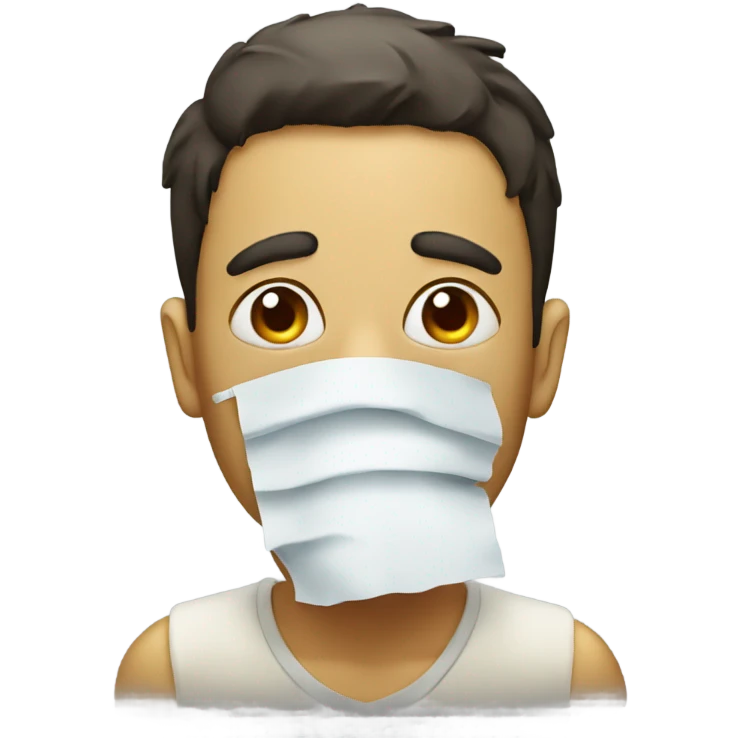 Sick with stuffed nose emoji
