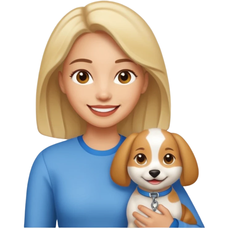model with pet emoji