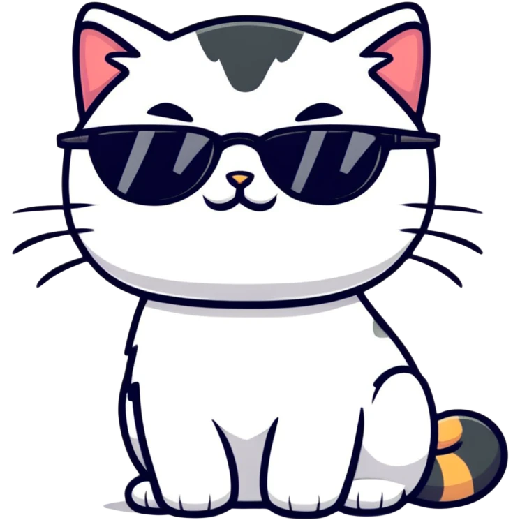 Cat with sunglasses emoji