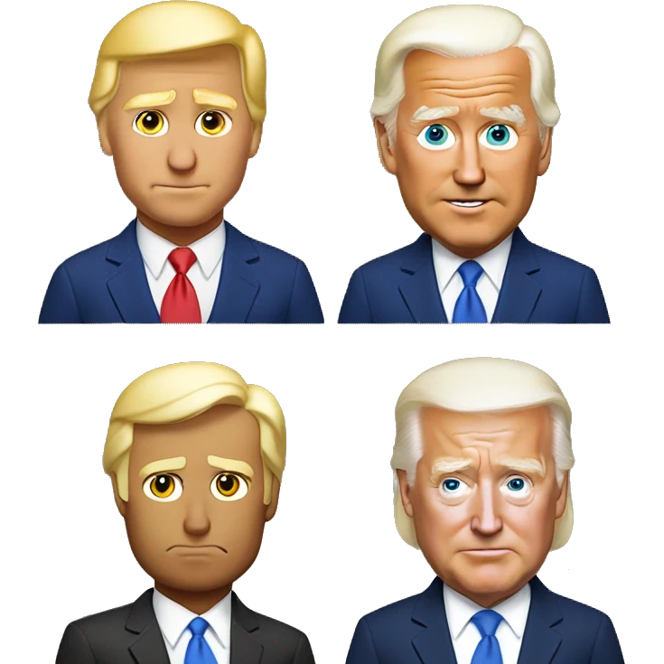 Donald Trump and Joe Biden fusion emoji
