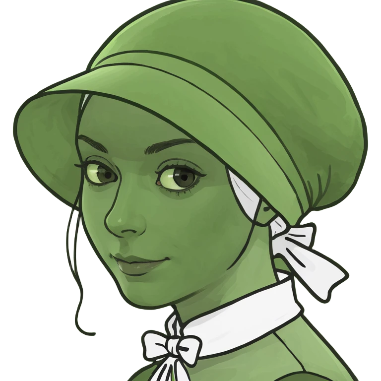 Woman with no hair wearing a bonnet emoji