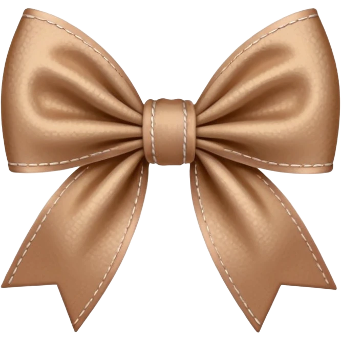 artsy bow delicate pastel brown colour emoji