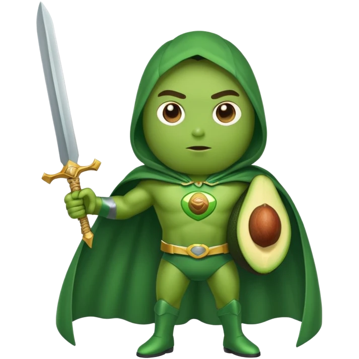 Avocado superhero emoji