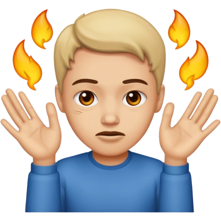 Devious face with hands plotting and scheming  emoji