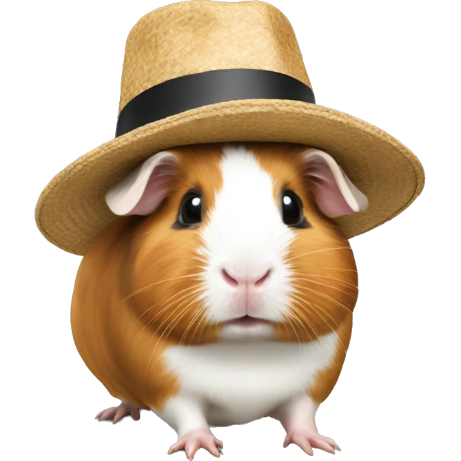 Guinea pig wearing a hat emoji