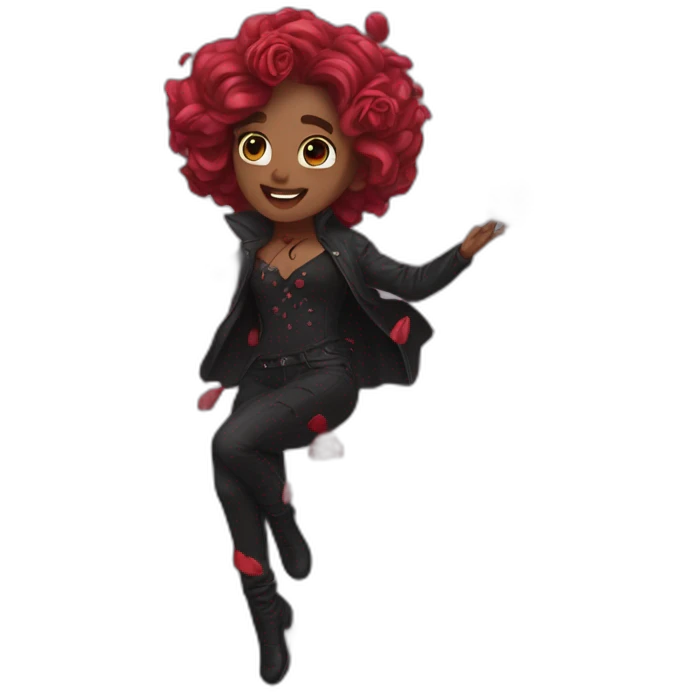 Blackrose falling down 🥀 emoji