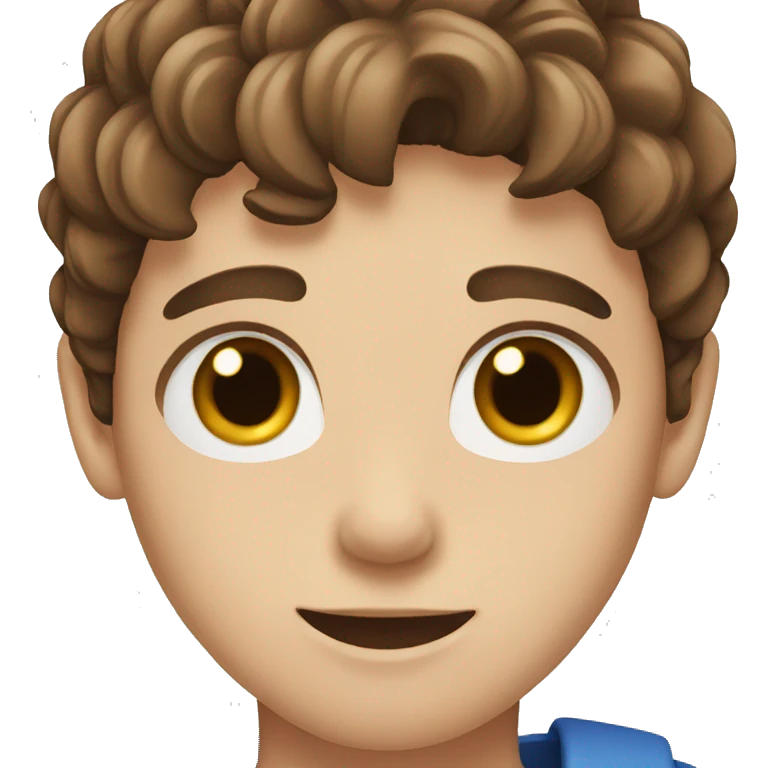 boy with brown hair and blue eyes emoji