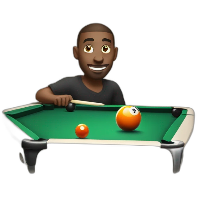 man playing 8 ball pool emoji