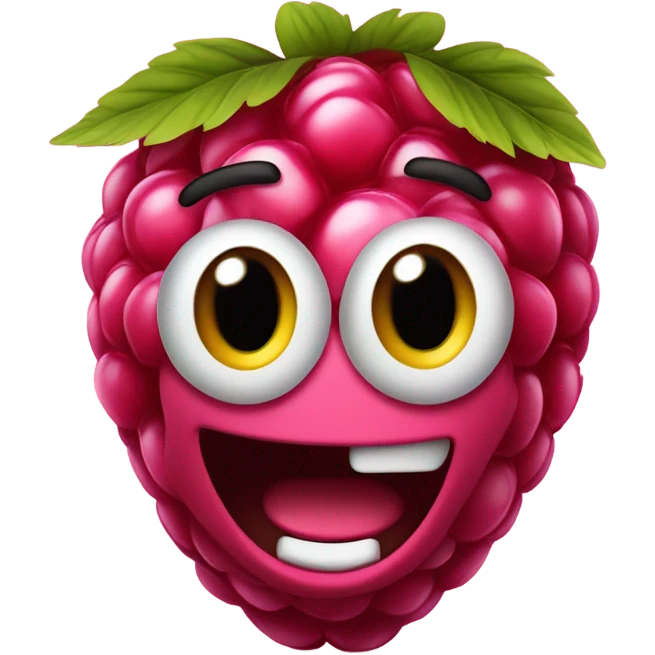 Raspberry with rizz emoji