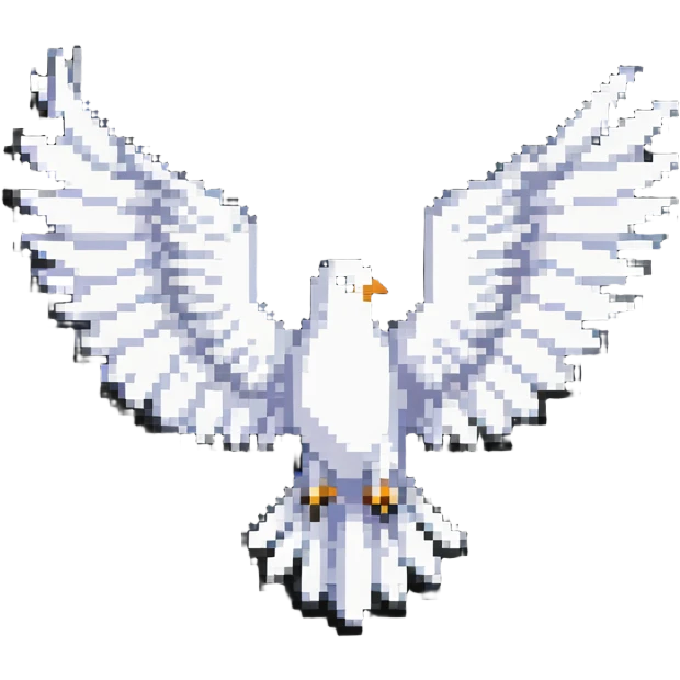 white bird wing emoji