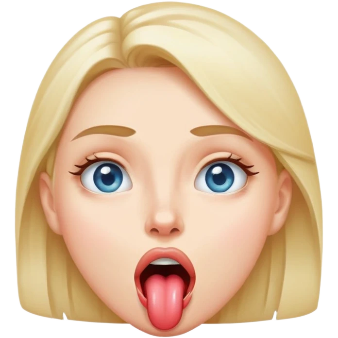 Woman with eyes looking up and tongue sticking out drooling emoji