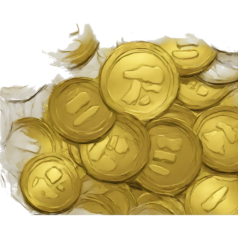  a unique gold coin emoji