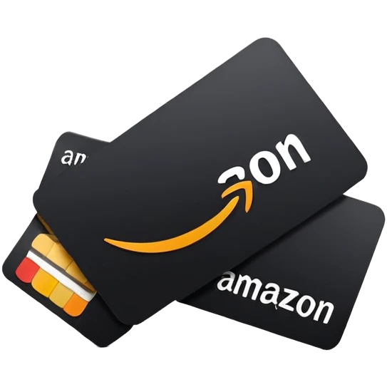 black gift card with logo amazon emoji
