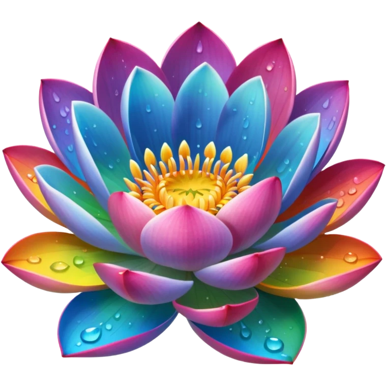 Rainbow lotus emoji