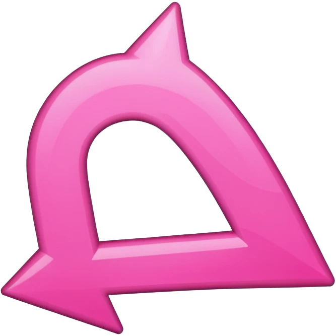 Pink curved go back arrow emoji