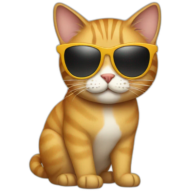 Cat with sunglasses emoji