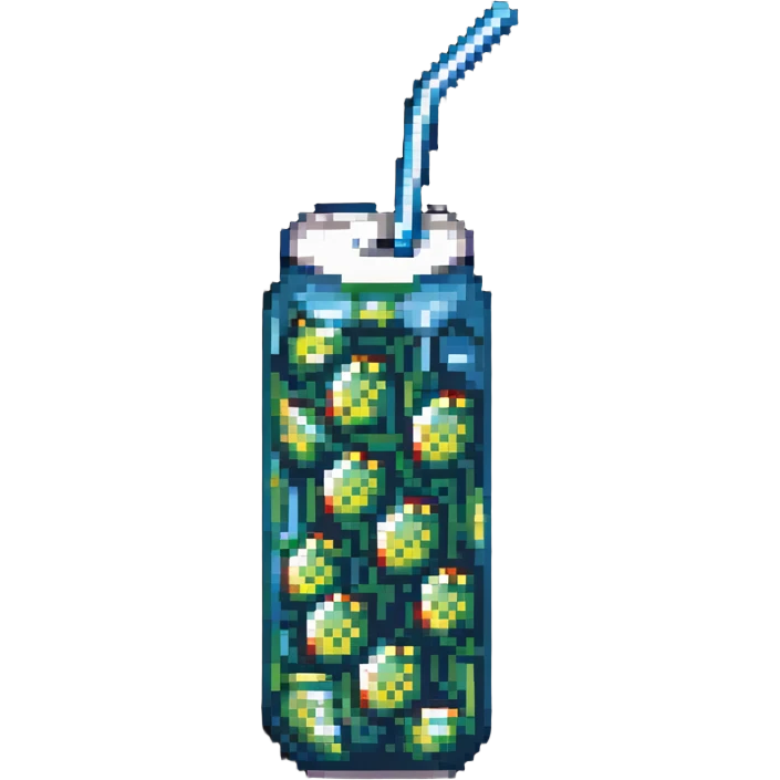soft drink with a straw emoji