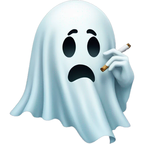 Ghost smoking emoji