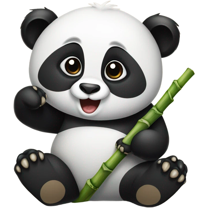 Panda eating pipo emoji