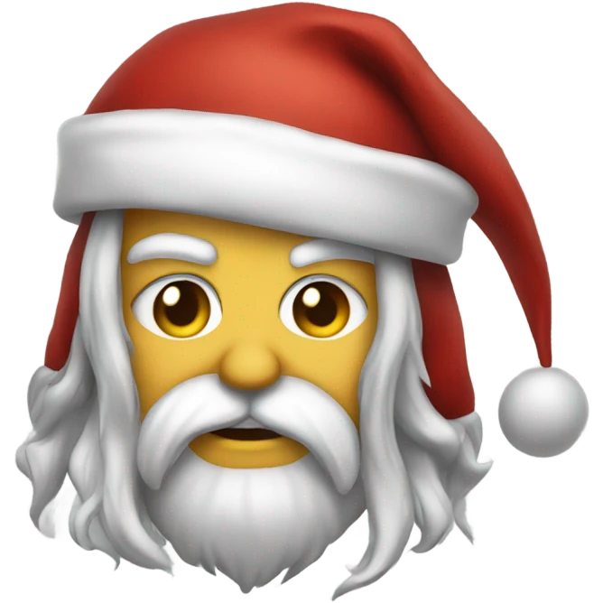 Heavy metal Santa  emoji