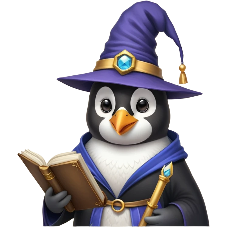 penguin wizard emoji