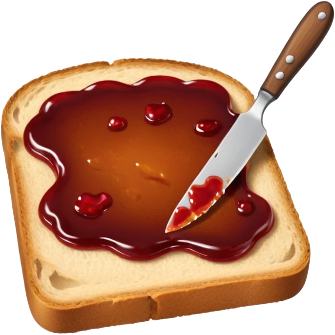 나이프로 식빵에 잼 바르기 emoji