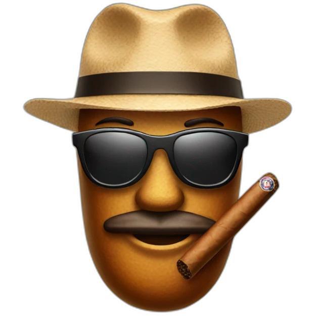Joint cigar with sunglasses emoji