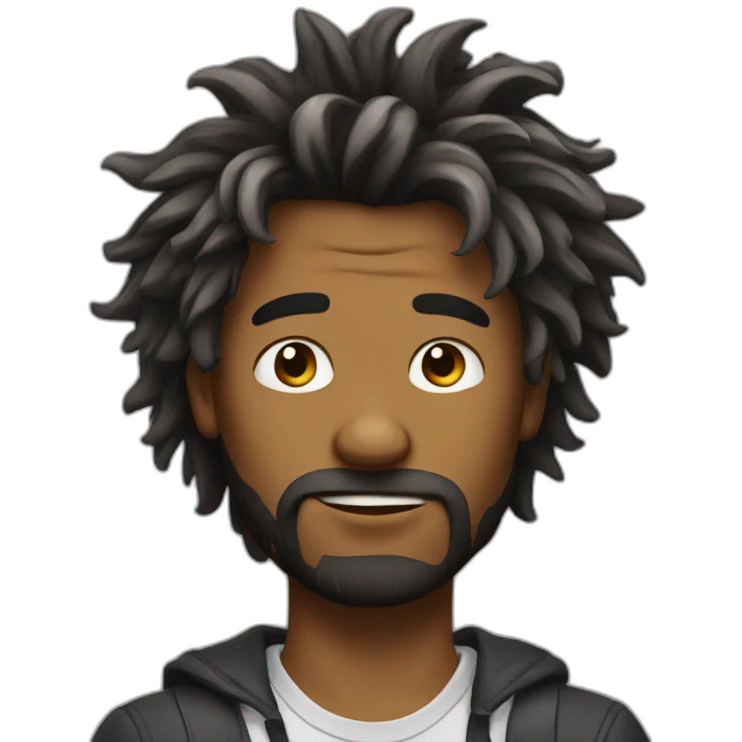 Cool Guy with messy hair emoji