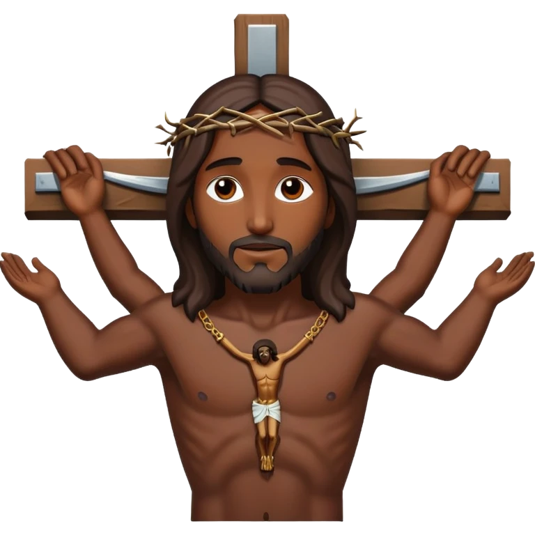 Dark skin christ on the crucifix  emoji