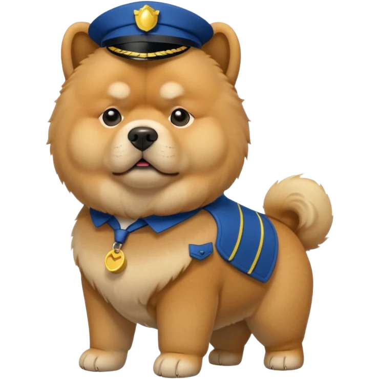 Chow Chow dog as a security guard emoji
