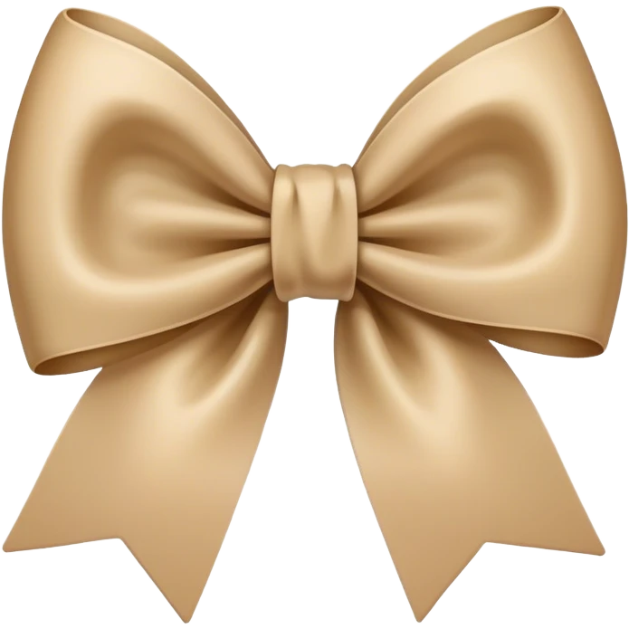 Beige bow emoji