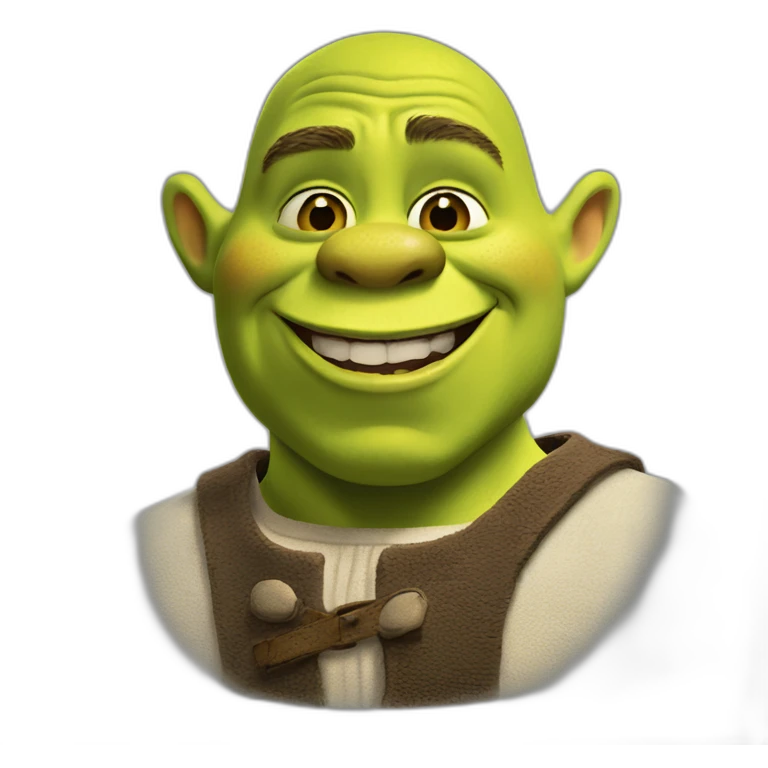 Shrek qui fait un bisou emoji