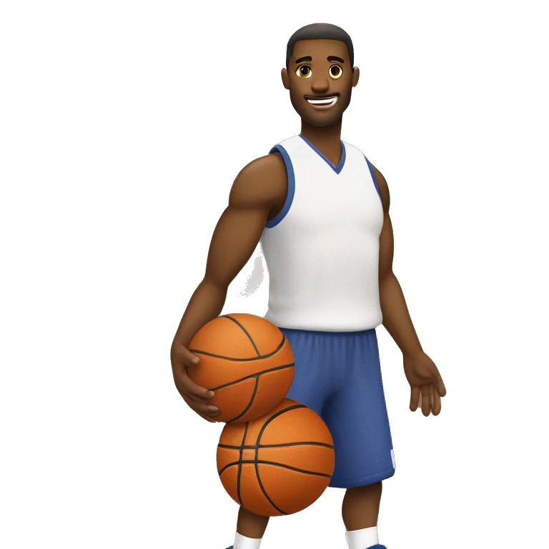 una persona con discapacidad motora, jugando basketball emoji