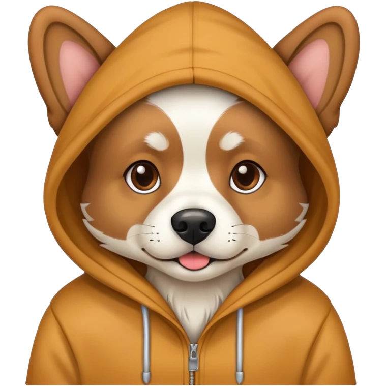DOG WEARING A HOODIE  emoji